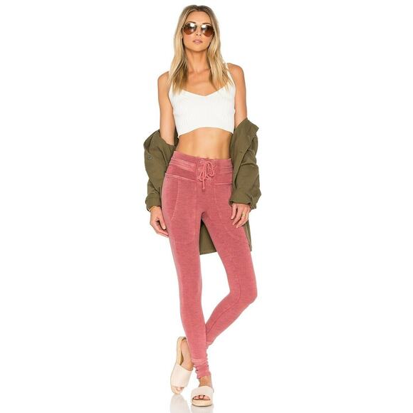 Free People Movement Bodhi Lace Up Legging Terracotta Pink NWOT Large High Rise - Picture 1 of 5